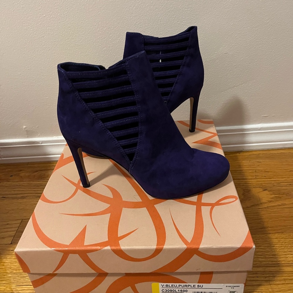 Via Spiga Deep Purple Heeled Boots